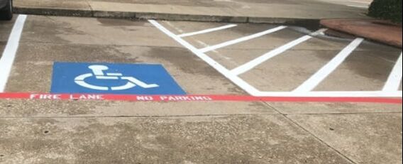 Handicap stenciling in Margate, Florida